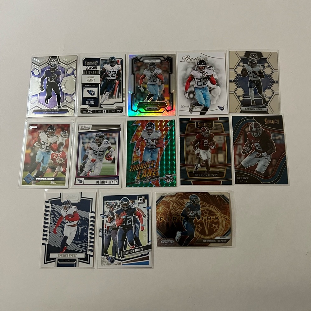 Derrick Henry RB Baltimore Ravens Lot of 13 NFL Football Trading Cards 🏈🔥 Titans